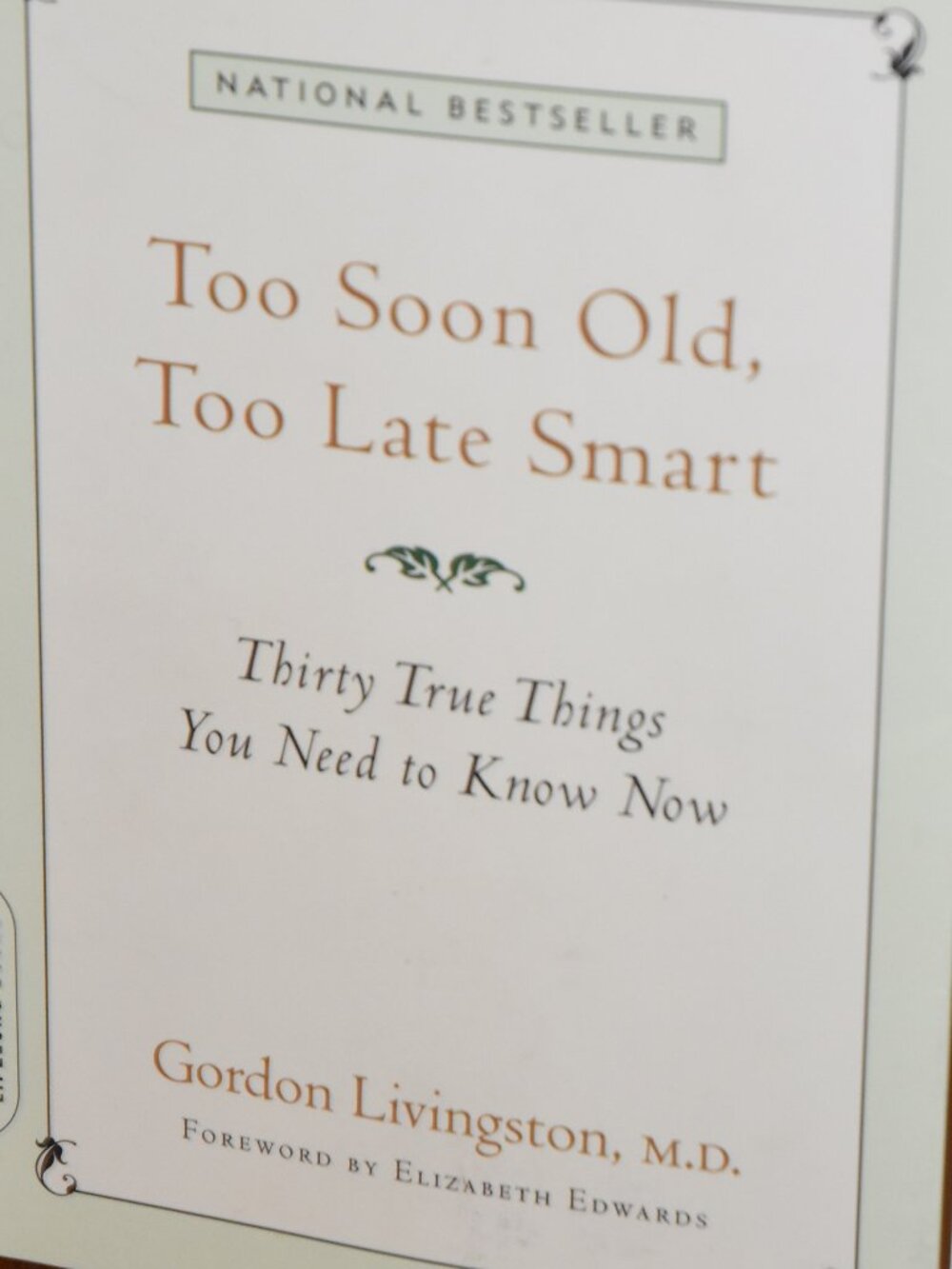 3/$15🍁Too soon old, too late smart, Livingston | EUC book